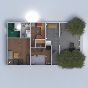 floorplans meble pokój dzienny oświetlenie krajobraz architektura 3d