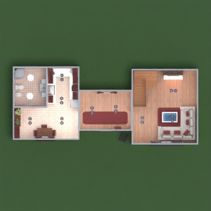 floorplans maison terrasse décoration salle de bains chambre à coucher salon cuisine extérieur 3d