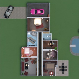 floorplans appartement meubles salle de bains salon garage cuisine extérieur chambre d'enfant eclairage rénovation maison café salle à manger studio entrée 3d