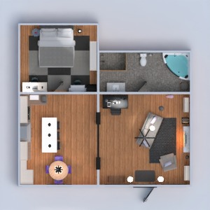 planos apartamento muebles decoración cuarto de baño dormitorio salón cocina iluminación hogar comedor descansillo 3d