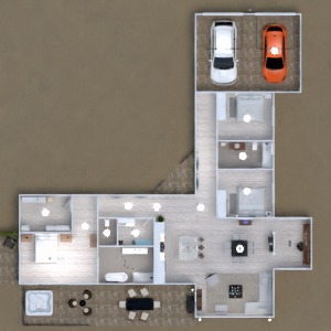 planos casa terraza despacho iluminación arquitectura 3d