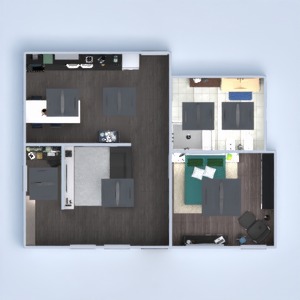floorplans dom meble wystrój wnętrz pokój dzienny kuchnia biuro gospodarstwo domowe kawiarnia jadalnia 3d