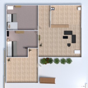 floorplans terrace furniture decor bedroom kitchen 3d