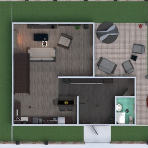 planos casa terraza muebles decoración cuarto de baño dormitorio salón 3d