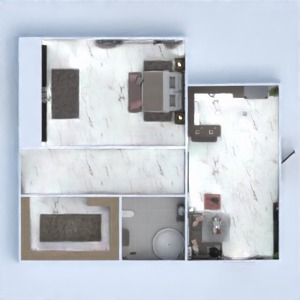 planos apartamento muebles decoración dormitorio 3d