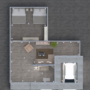 floorplans casa garagem área externa 3d