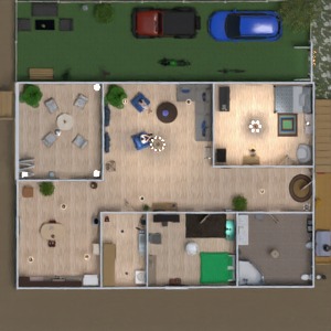 floorplans salon appartement chambre à coucher salle à manger maison 3d