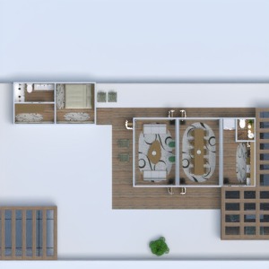 floorplans maison salon cuisine extérieur salle à manger 3d
