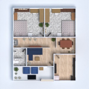 floorplans 厨房 玄关 3d
