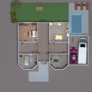 floorplans 独栋别墅 儿童房 办公室 景观 家电 3d