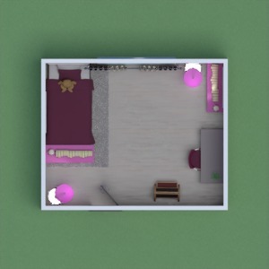 floorplans meubles chambre à coucher chambre d'enfant eclairage rénovation 3d