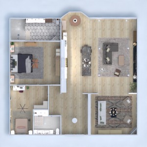 planos apartamento muebles decoración 3d