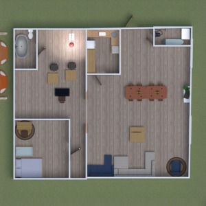 floorplans butas namas baldai vonia miegamasis 3d