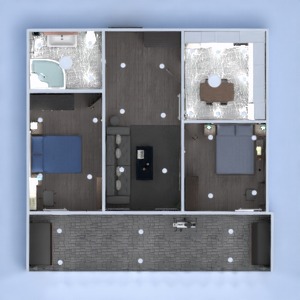 floorplans 独栋别墅 装饰 浴室 卧室 客厅 3d