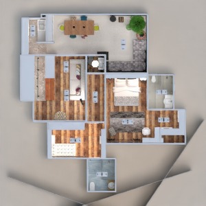 floorplans 公寓 露台 装饰 浴室 卧室 厨房 照明 家电 餐厅 结构 3d