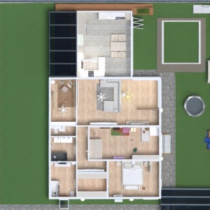 floorplans house terrace living room garage kitchen 3d