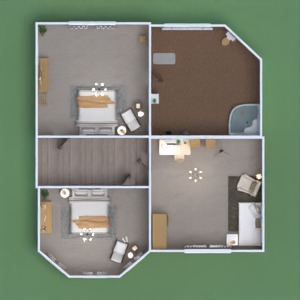 planos apartamento habitación infantil paisaje arquitectura descansillo 3d