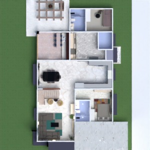 floorplans biuras virtuvė miegamasis namų apyvoka 3d