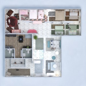 floorplans meubles décoration chambre à coucher maison studio 3d