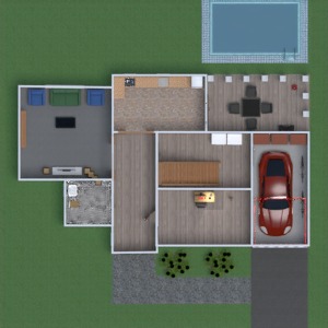 floorplans vonia miegamasis svetainė garažas 3d
