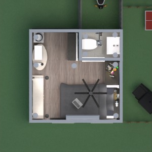 floorplans 浴室 户外 单间公寓 3d