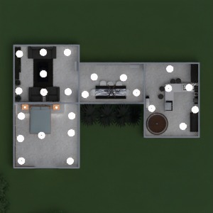 floorplans 独栋别墅 家具 浴室 卧室 客厅 厨房 户外 3d
