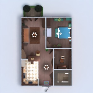 floorplans appartement meubles salle de bains chambre à coucher salon bureau 3d
