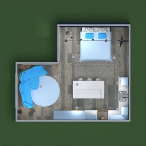 floorplans 公寓 家具 卧室 客厅 厨房 3d
