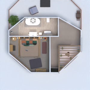 floorplans 户外 厨房 储物室 露台 家电 3d