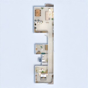 floorplans apartamento quarto cozinha sala de jantar estúdio 3d