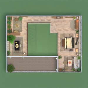 floorplans 独栋别墅 装饰 浴室 厨房 结构 3d