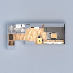 progetti appartamento camera da letto monolocale 3d
