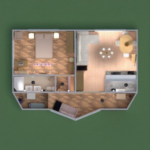 floorplans appartement terrasse meubles décoration salle de bains chambre à coucher salon cuisine maison 3d
