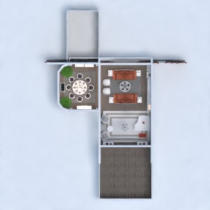 floorplans namas baldai dekoras svetainė valgomasis 3d