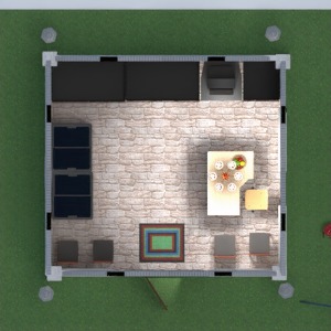 floorplans na zewnątrz krajobraz kawiarnia jadalnia mieszkanie typu studio 3d