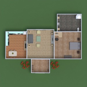 floorplans 独栋别墅 装饰 卧室 客厅 厨房 3d