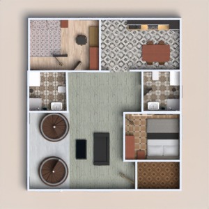 planos casa muebles cuarto de baño dormitorio arquitectura 3d