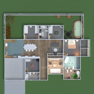 floorplans casa área externa 3d