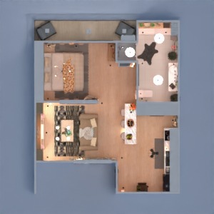 floorplans mieszkanie łazienka sypialnia pokój dzienny kuchnia 3d