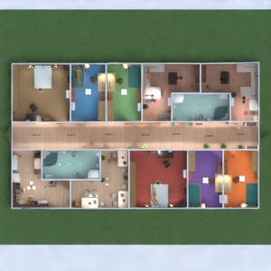 floorplans 公寓 浴室 卧室 厨房 儿童房 家电 餐厅 3d