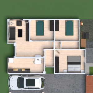 floorplans 露台 车库 景观 玄关 储物室 3d