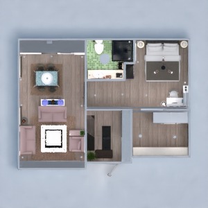 floorplans appartement meubles décoration chambre à coucher salon cuisine eclairage maison salle à manger studio entrée 3d
