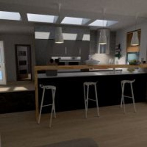 floorplans namas terasa baldai vonia miegamasis svetainė virtuvė 3d
