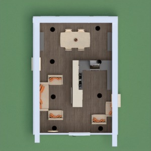 floorplans 独栋别墅 家具 装饰 客厅 厨房 照明 餐厅 结构 储物室 3d