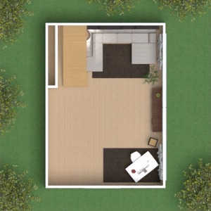 floorplans wystrój wnętrz pokój dzienny krajobraz 3d