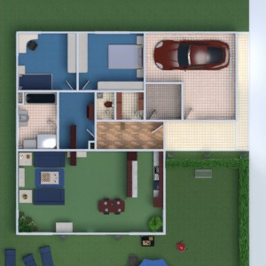floorplans house garage 3d