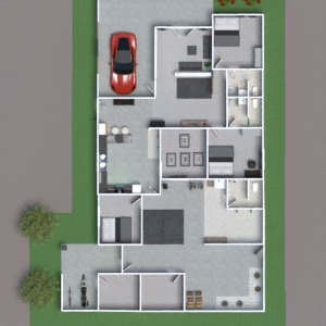 floorplans espace de rangement garage entrée terrasse appartement 3d