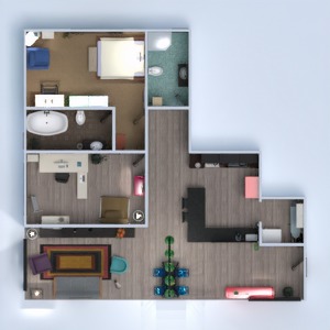 planos apartamento despacho 3d