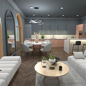 floorplans decoração cozinha iluminação sala de jantar estúdio 3d