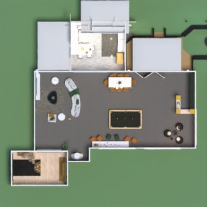 floorplans pokój dzienny kuchnia wejście 3d